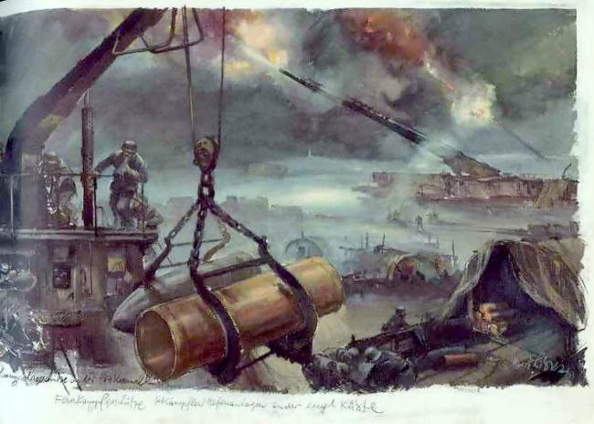 Fire of the heavy artillery