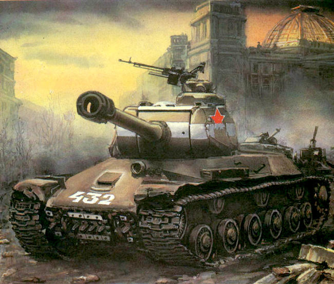 V. Lobachev. Tanks of the 7th Guard tank brigade in Berlin, 1945